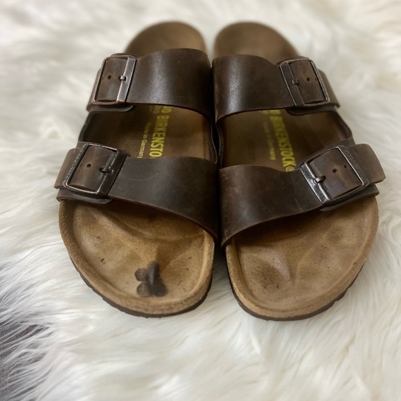 Birkenstock Shoes - Birkenstock Dark Brown Leather Sandals